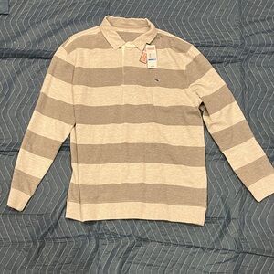 Vineyard Vines Gray Striped Polo